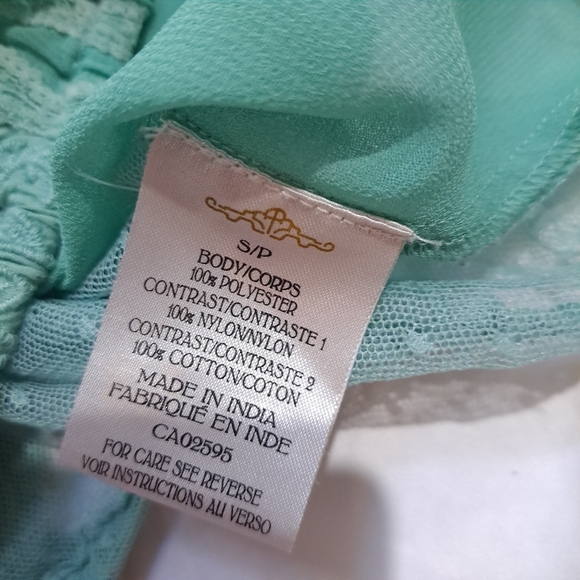 Temperance | Mint green sheer lace sleevless womens blouse - Picture 10 of 10